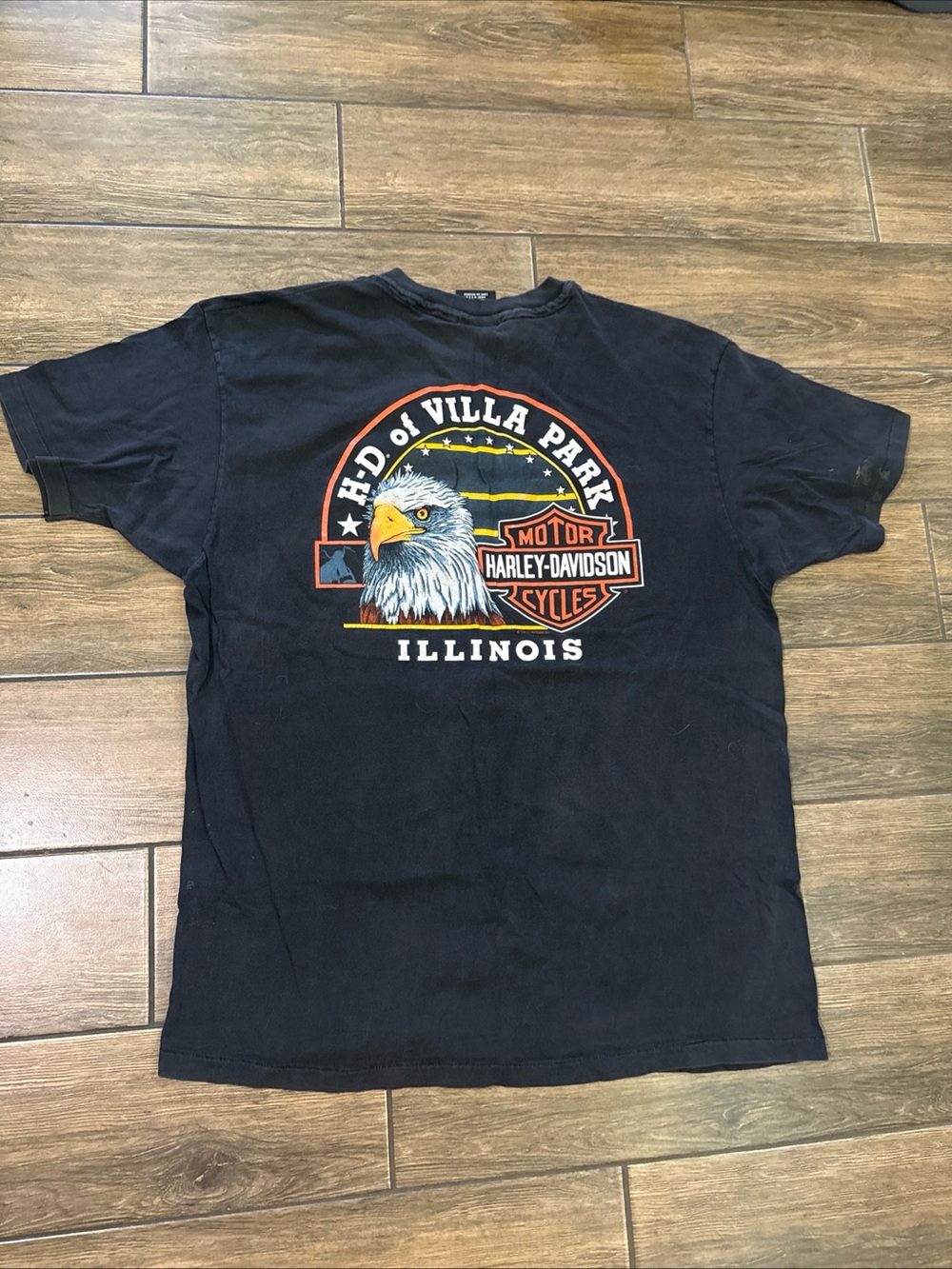 Vintage 1998 Harley Davidson Motorcycles Villa Park Illinois T Shirt Sz XL